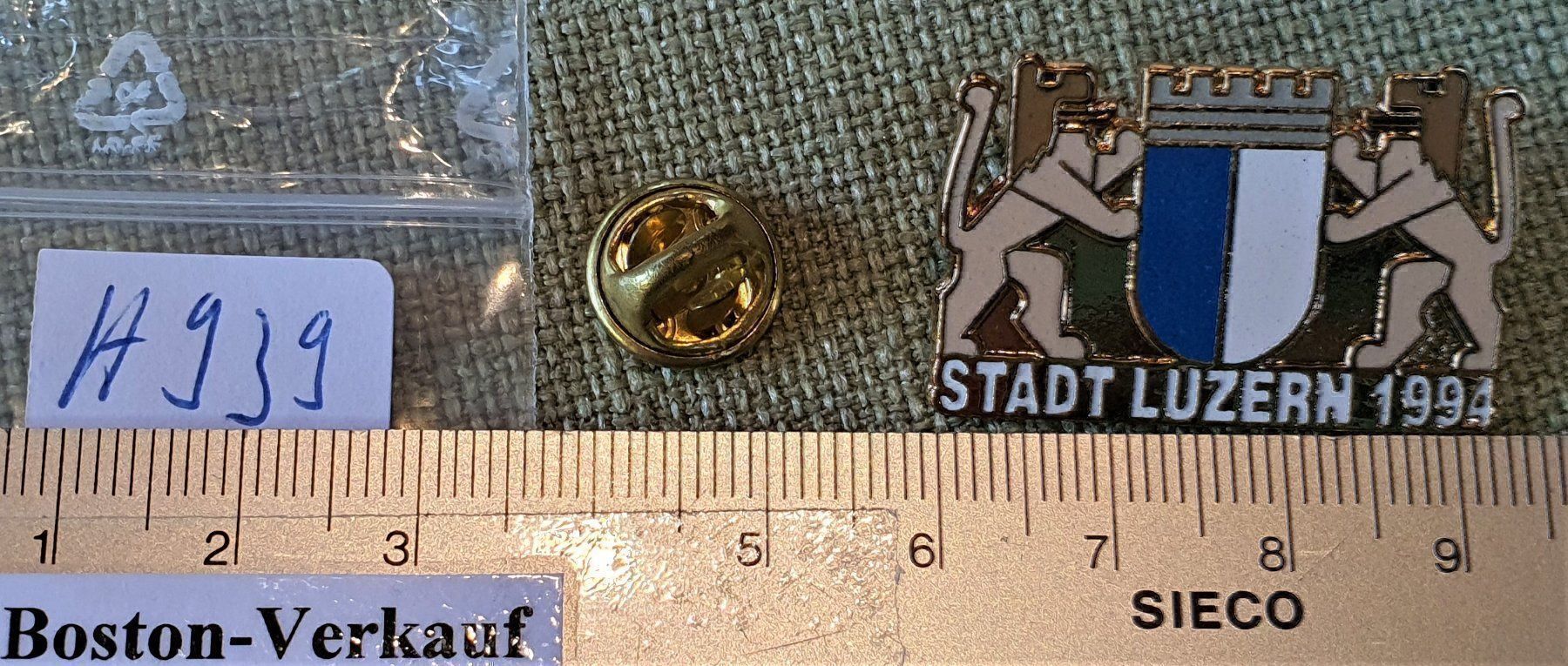 Broschen & Nadeln: H939 - Pin Stadt Luzern 1994 – Gebraucht aus Reinach BL von Boston-Verkauf 1