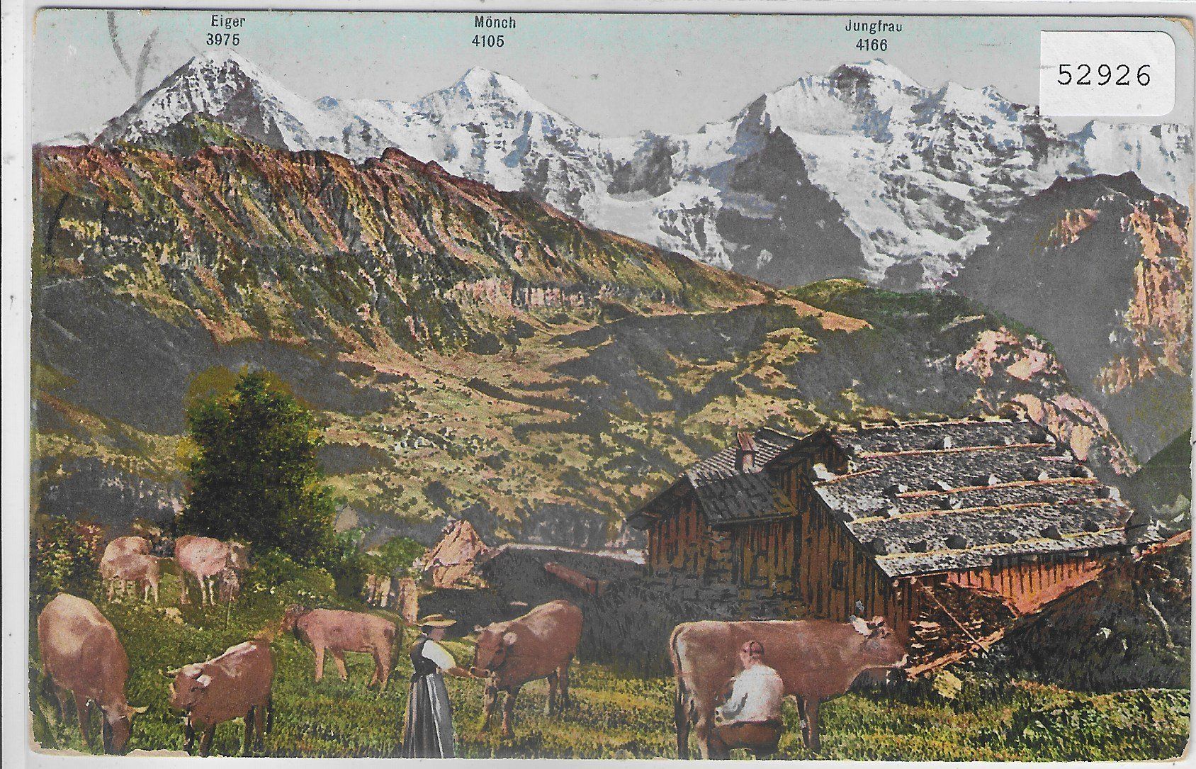 Cartoline postali: Blick auf Wengen - Litho – Usato da Ettingen venduto da Kartenplanet
