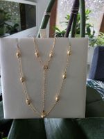 Silberkette mit Olive-Design;Zeitlose Eleganz in Matt & Gold