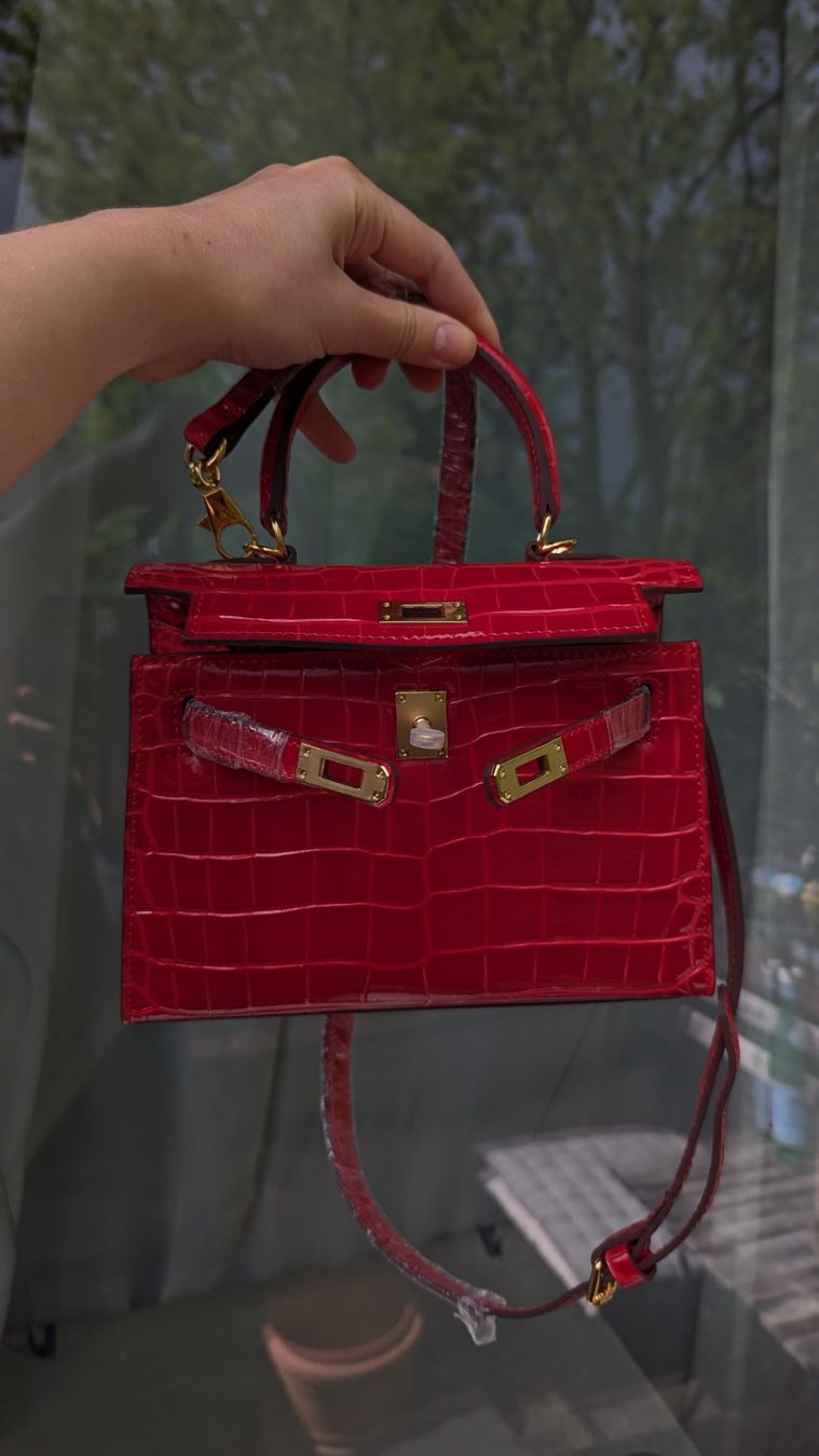 Borse da donna: Wunderschöne Tasche Crocomuster in Kelly Optik – Nuovo (secondo la descrizione) da Zürich venduto da oschance 6