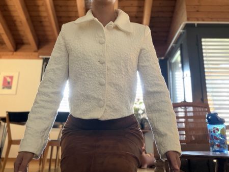 Mango blazer white textured
