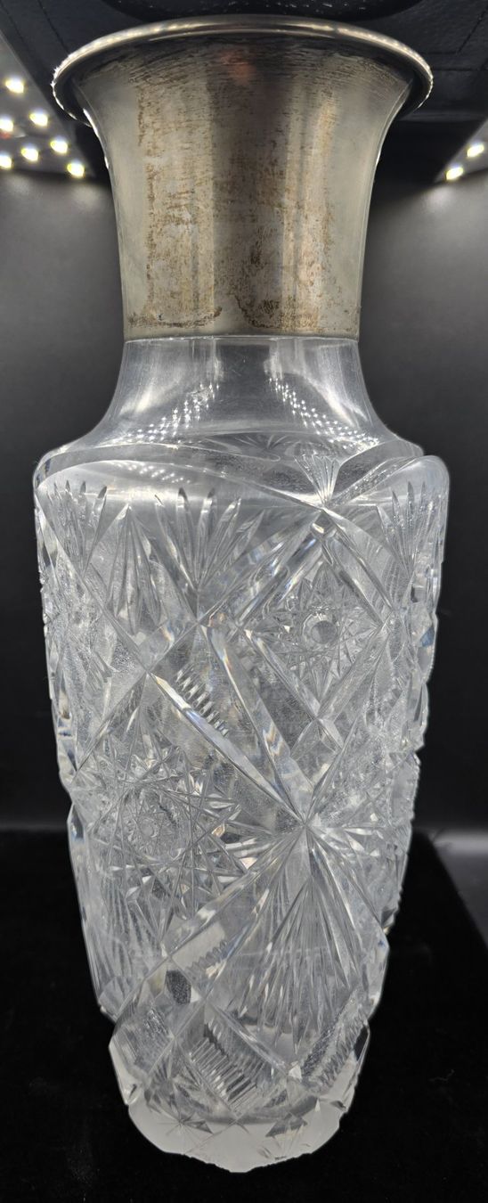 Vasi & Recipienti: Geschliffene Bleikristall Vase mit Silber Rand – Usato da Rorschacherberg venduto da snOOpydOg11 2