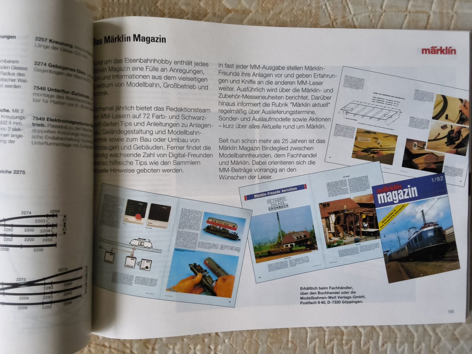 Bücher: Märklin gesamtkatalog 1992 /93  – Gebraucht aus Hallau von histoiremerveilleuse 7