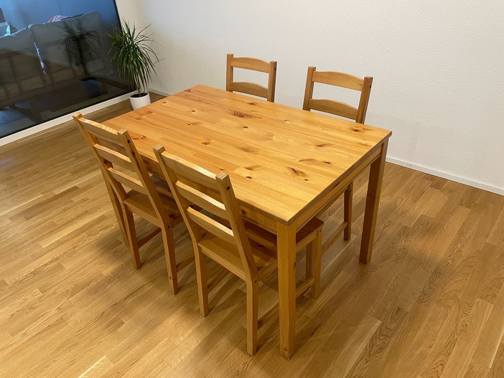 Ikea Jokkmokk Esstisch mit 4 Stühle Kaufen auf Ricardo