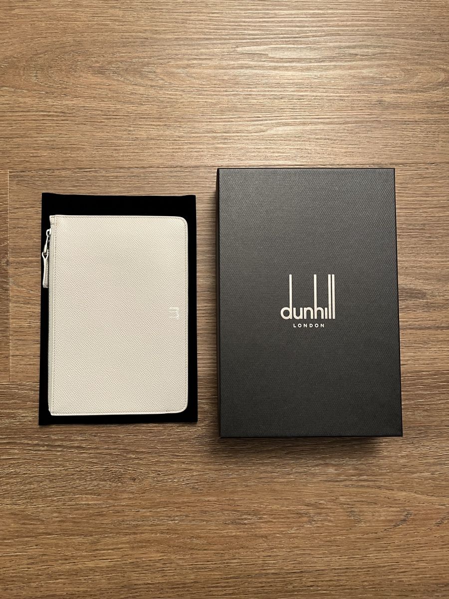 Dunhill Borse: DUNHILL Pouch Leder hellgrau, ungetragen – Usato da Winkel venduto da betterade 9