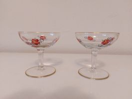 2 Likörgläser / Schnapsgläser  Vintage  handbemalt