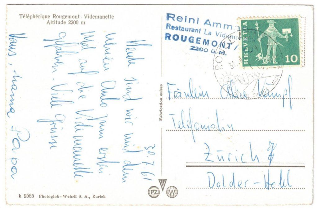Cartes postales: Rougemont - Gondelbahn mit Rougemont – D'occasion à Binningen par Mountainrider 1