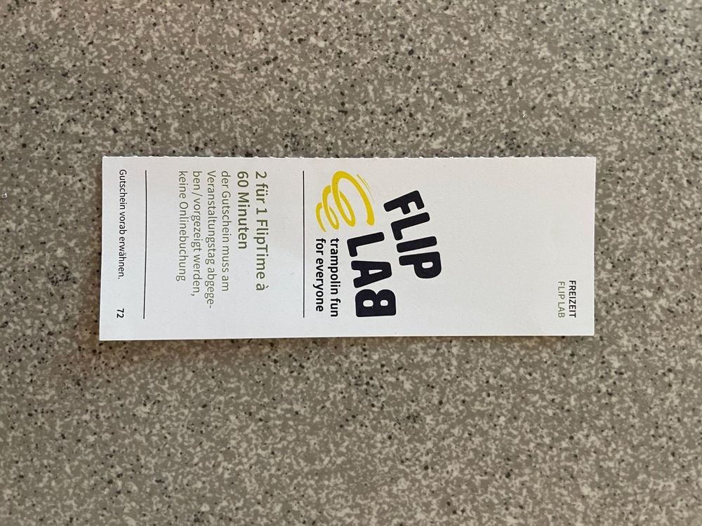 Gutschein Flip Lab | Kaufen auf Ricardo