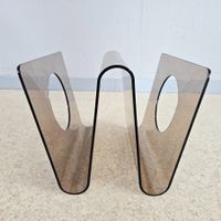 1970 Space Age Magazin Rack, Plexiglas Zeitungsständer Acryl