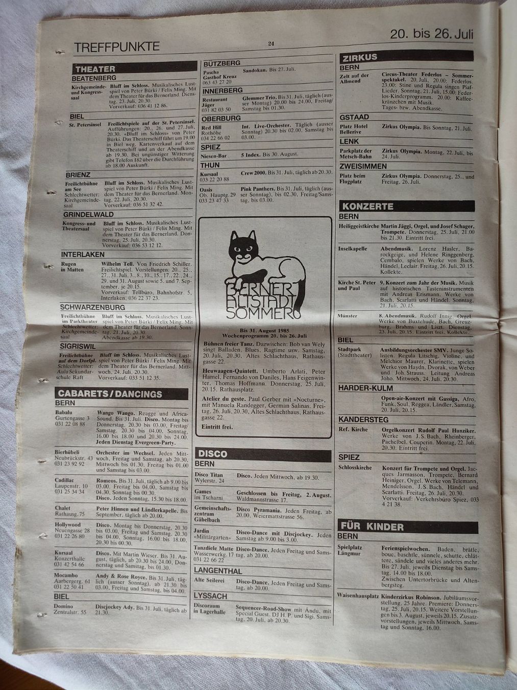 Riviste & Magazine: BZ Freizeit Zeitungsbeilage, Sommer 1985 – Usato da Ins venduto da Baj 4