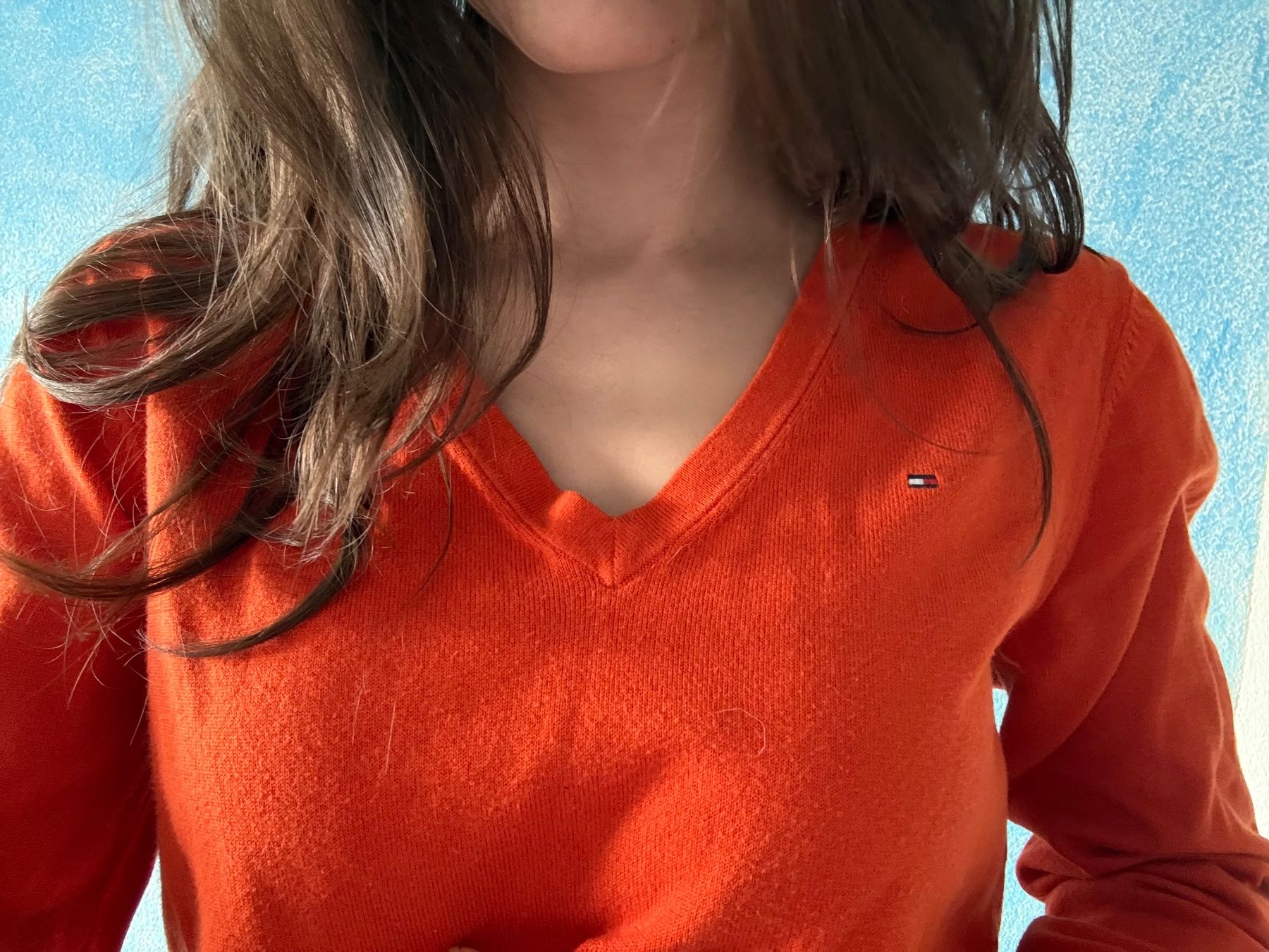 Tommy Hilfiger Pullover & Sweatshirts: Tommy Hilfiger Pullover orange – Neu (gemäss Beschreibung) aus Altendorf von Ga04 3