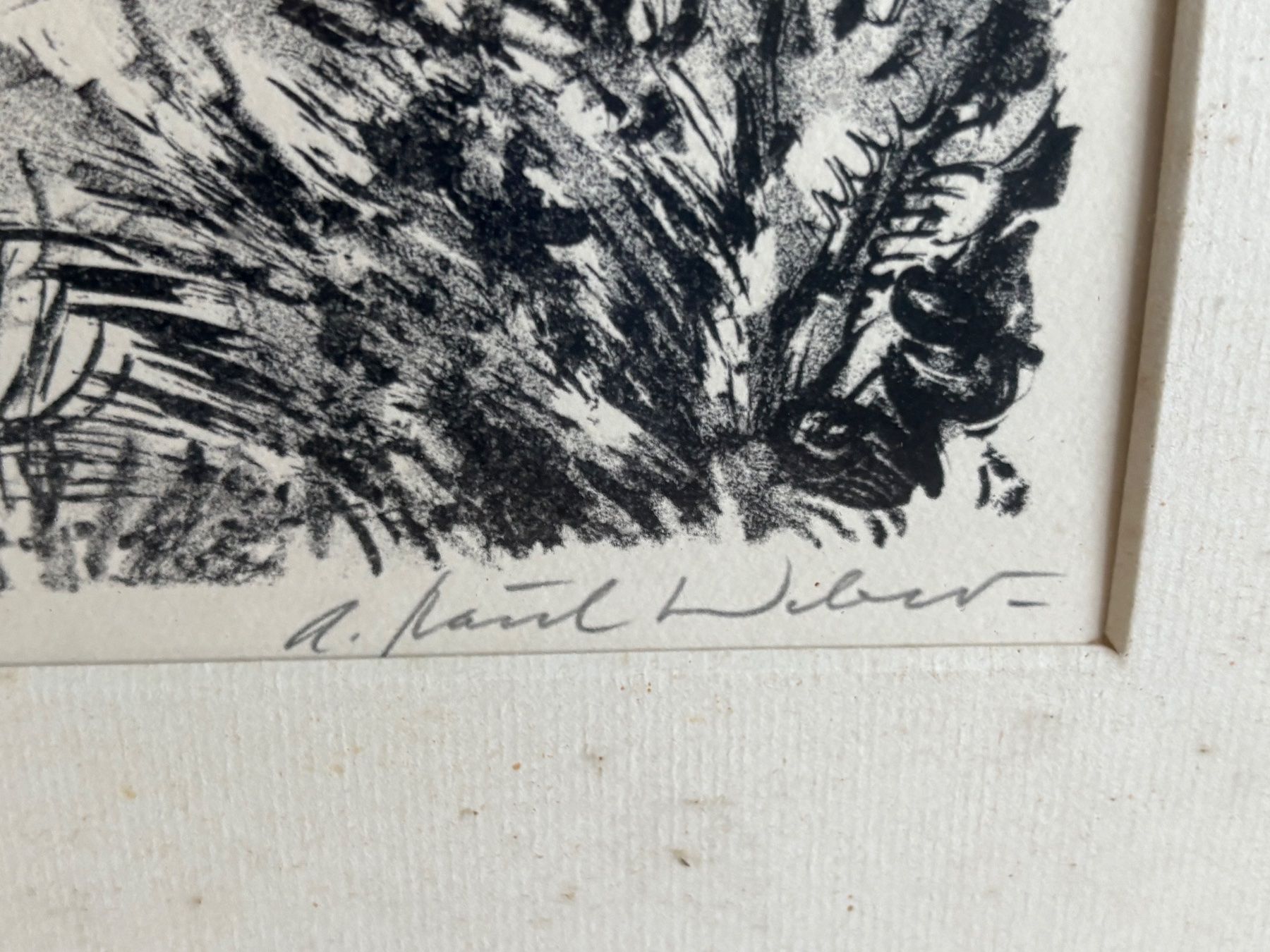 Grafiken & Lithographien: Lithographie A. Paul Weber "Waldgeist mit Fuchs" gerahmt ... – Gebraucht aus Frick von Rukki 2