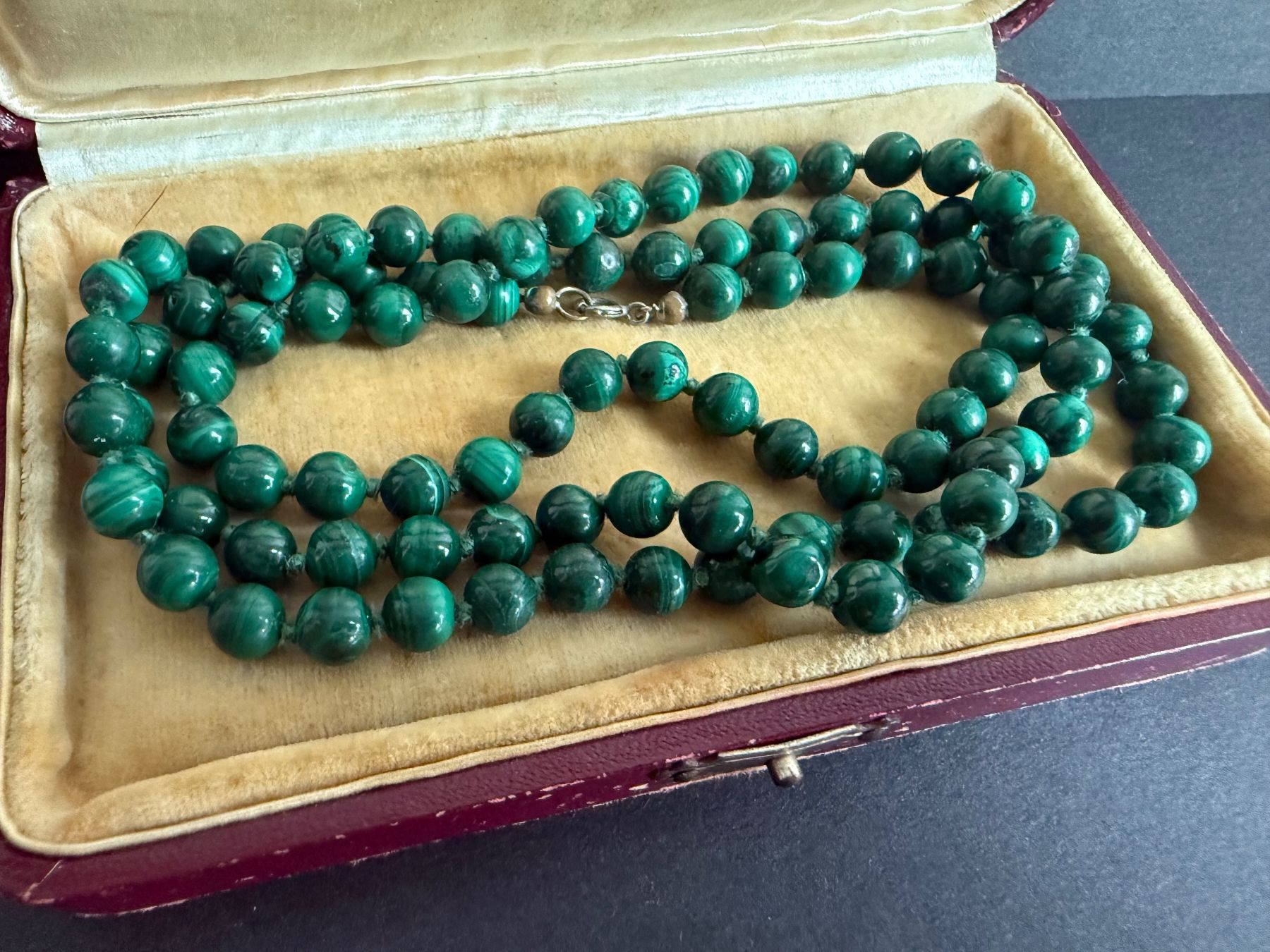 Catenine: Vintage Malachit Kette – Usato da Spiegel b. Bern venduto da Rogger72