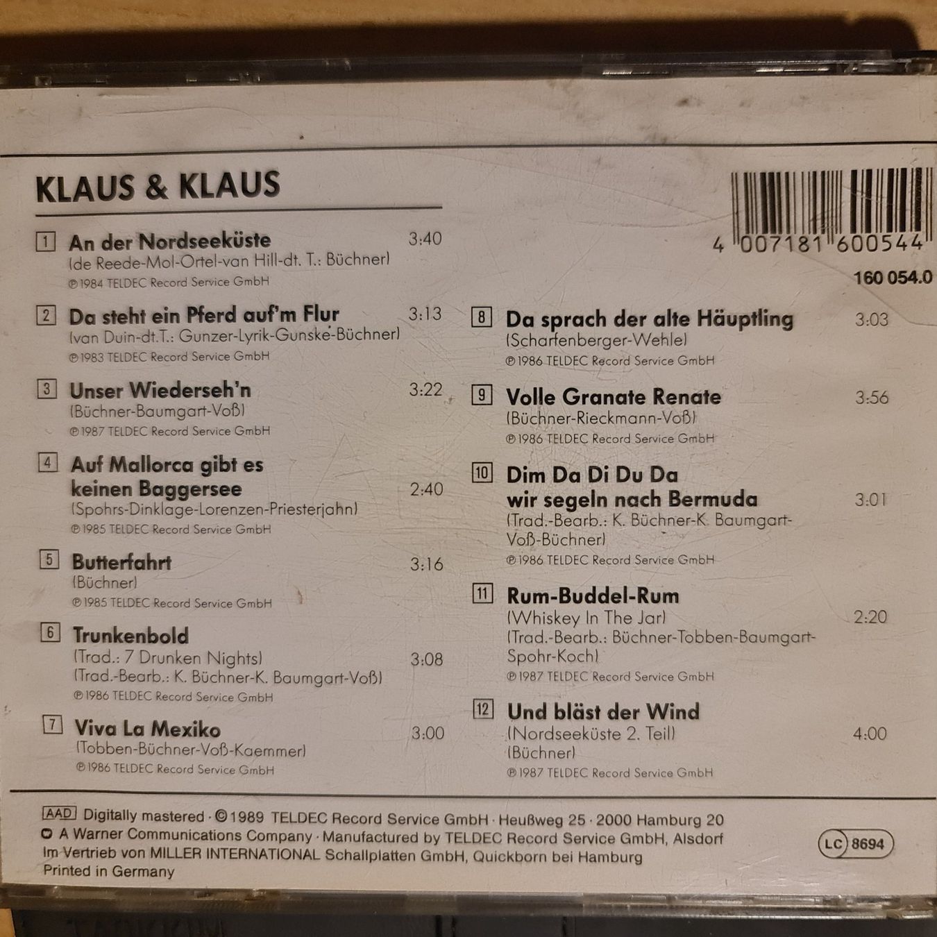 CD: CD Klaus & Klaus – Usato da Dintikon venduto da Vexi 1