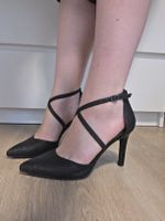 Damenschuhe Pumps Catwalk Schwarz Glitzer Grösse 37