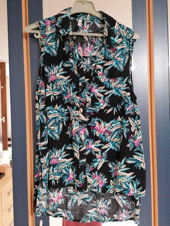 Chemisier sans manches à motifs🌴, Idéal pour l'été!