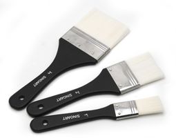 Flachpinsel Flächenpinsel weiss 3er