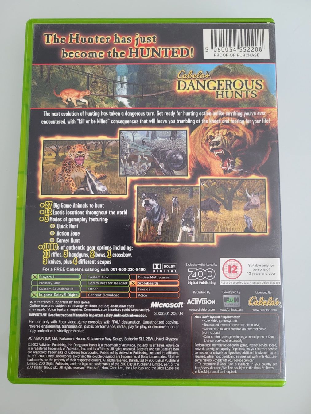 Giochi: Cabela`s Dangerous Hunts (XBox Classic) – Usato da Uezwil venduto da -Retrogames- 2