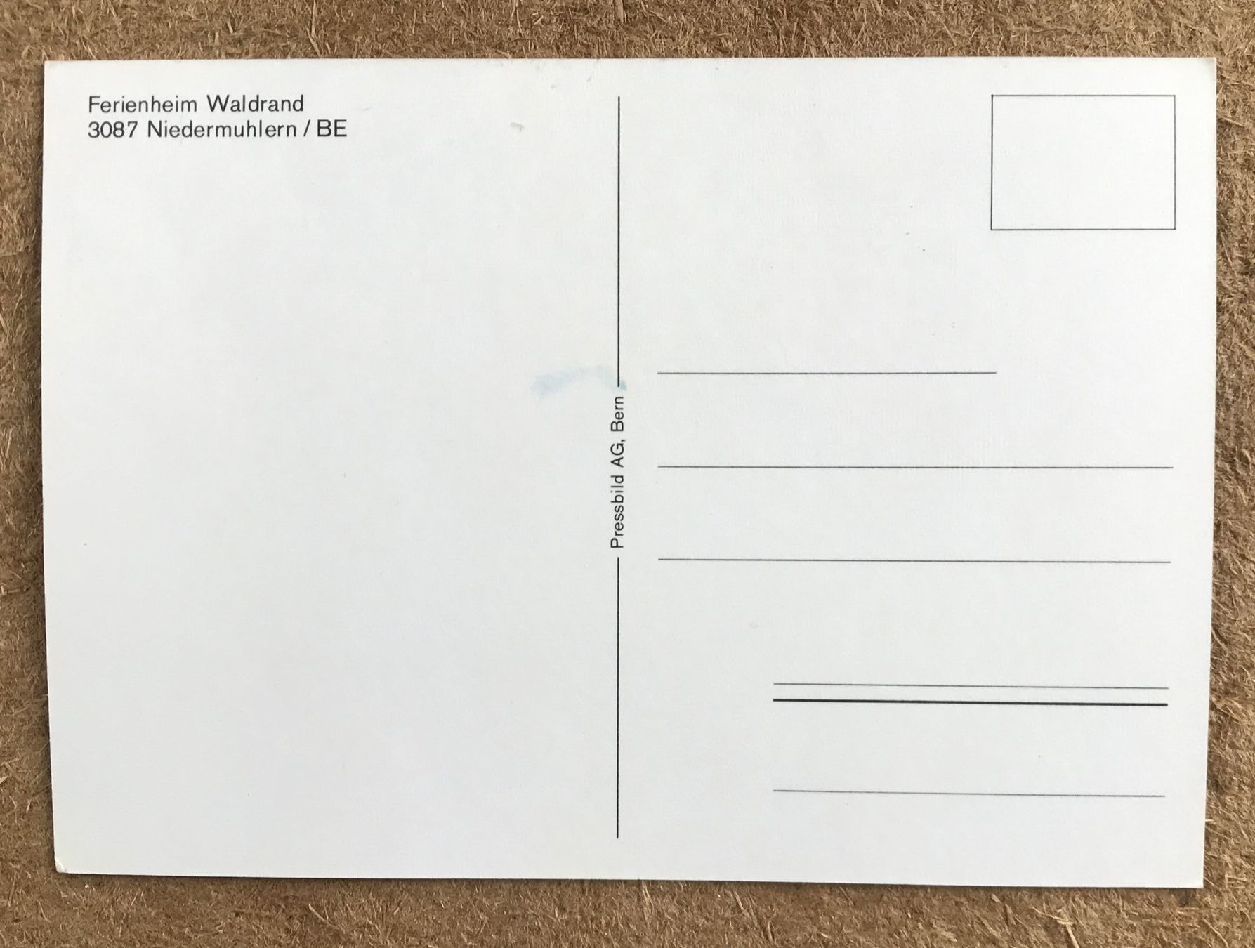 Cartoline postali: ANSICHTSKARTE FERIENHEIM WALDRAND 3087 NIEDERMUHLERN BE – Usato da Ostermundigen venduto da wini63 1