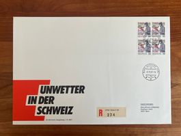 FDC Grossbrief Sondermarken Viererblock 1987 ET  (F129)