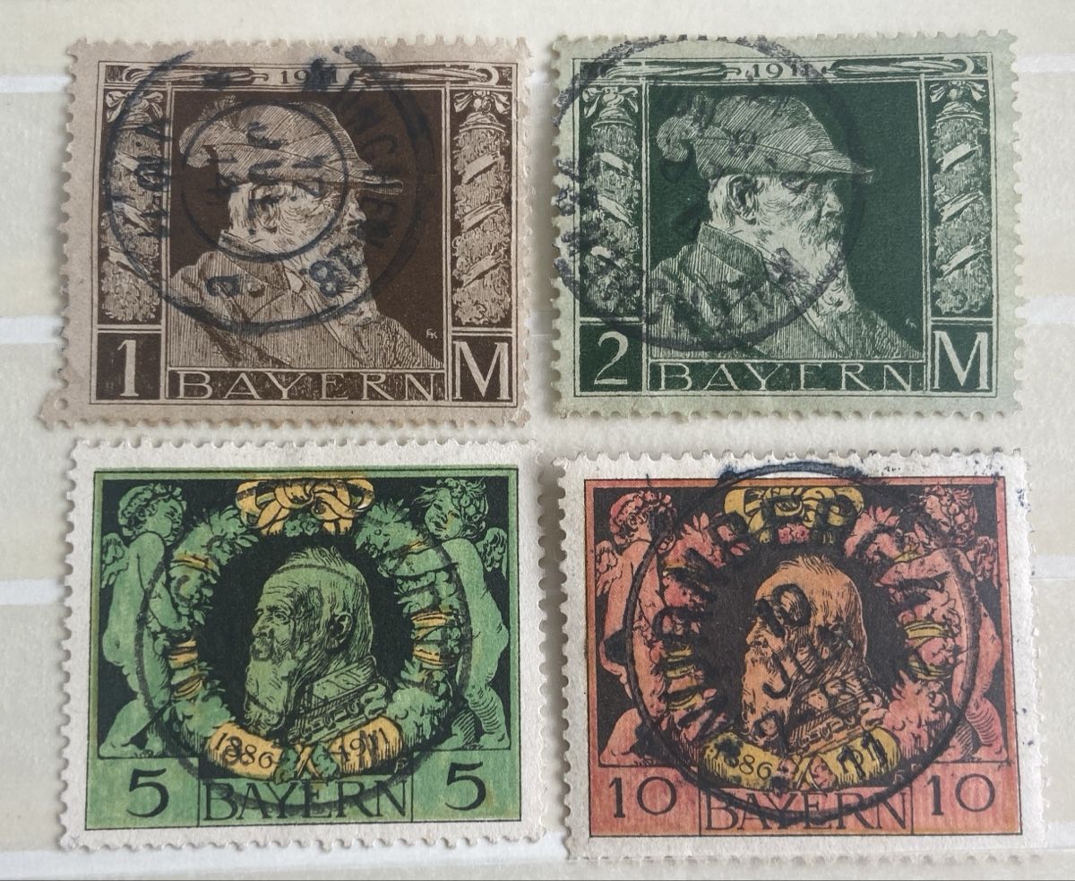 Bavière 25 timbres différents Bavière sans empire allemand Adieu (timbres pour collectionneurs