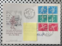 sonderbrief tag der briefmarke wil 1968
