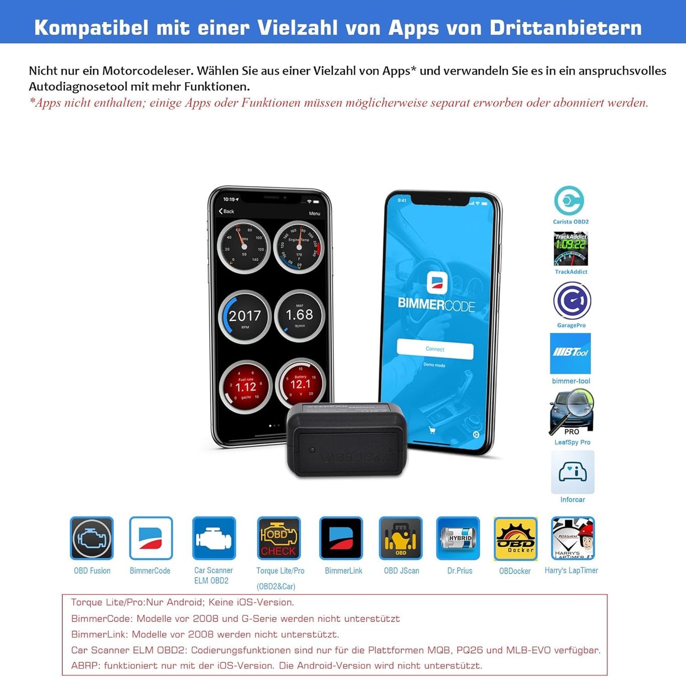 Misurare: Veepeak OBDCheck BLE Bluetooth – Usato da Stein am Rhein venduto da jcfsc 2