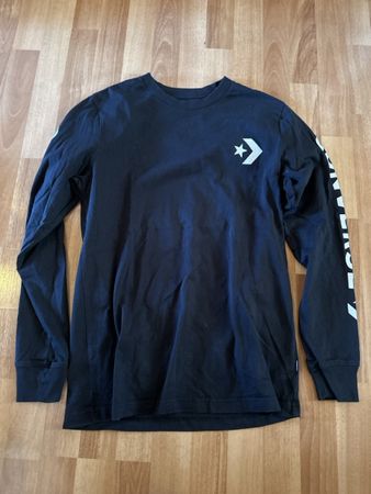 Converse Langarm Shirt Schwarz Gr. S einf. Brustweite 49cm