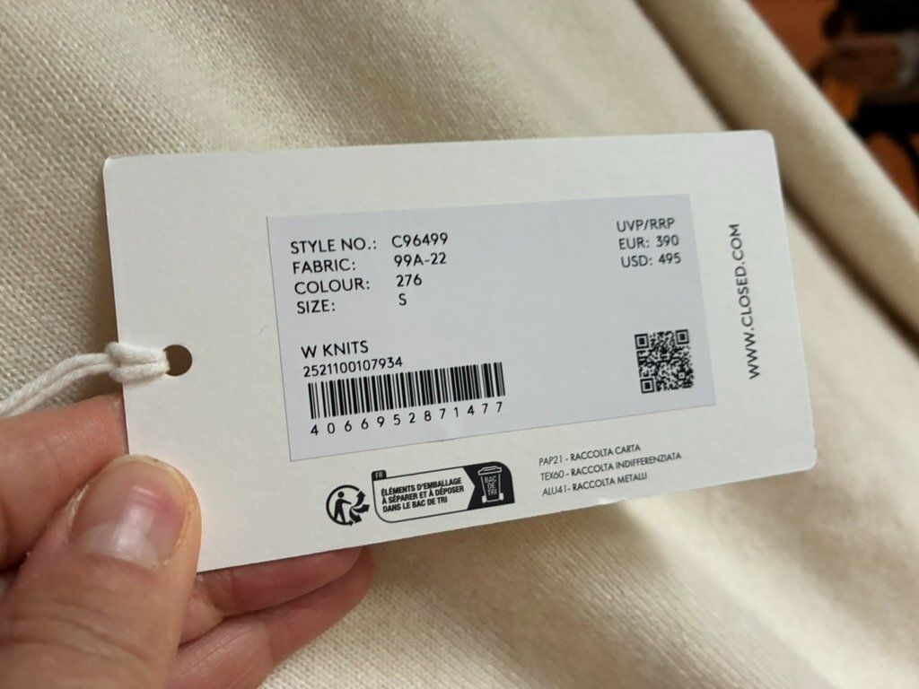 Closed Pullover & Sweatshirts: Closed! 100% Kaschmirpullover Gr. S NP 390 – Neu und originalverpackt aus Winterthur von mit_cn6k 4