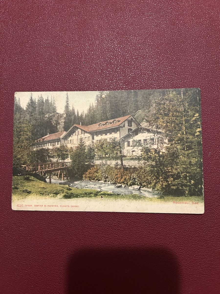 Ansichtskarten: Rosenlaui Bad 1902 – Gebraucht aus Breganzona von Milesbo