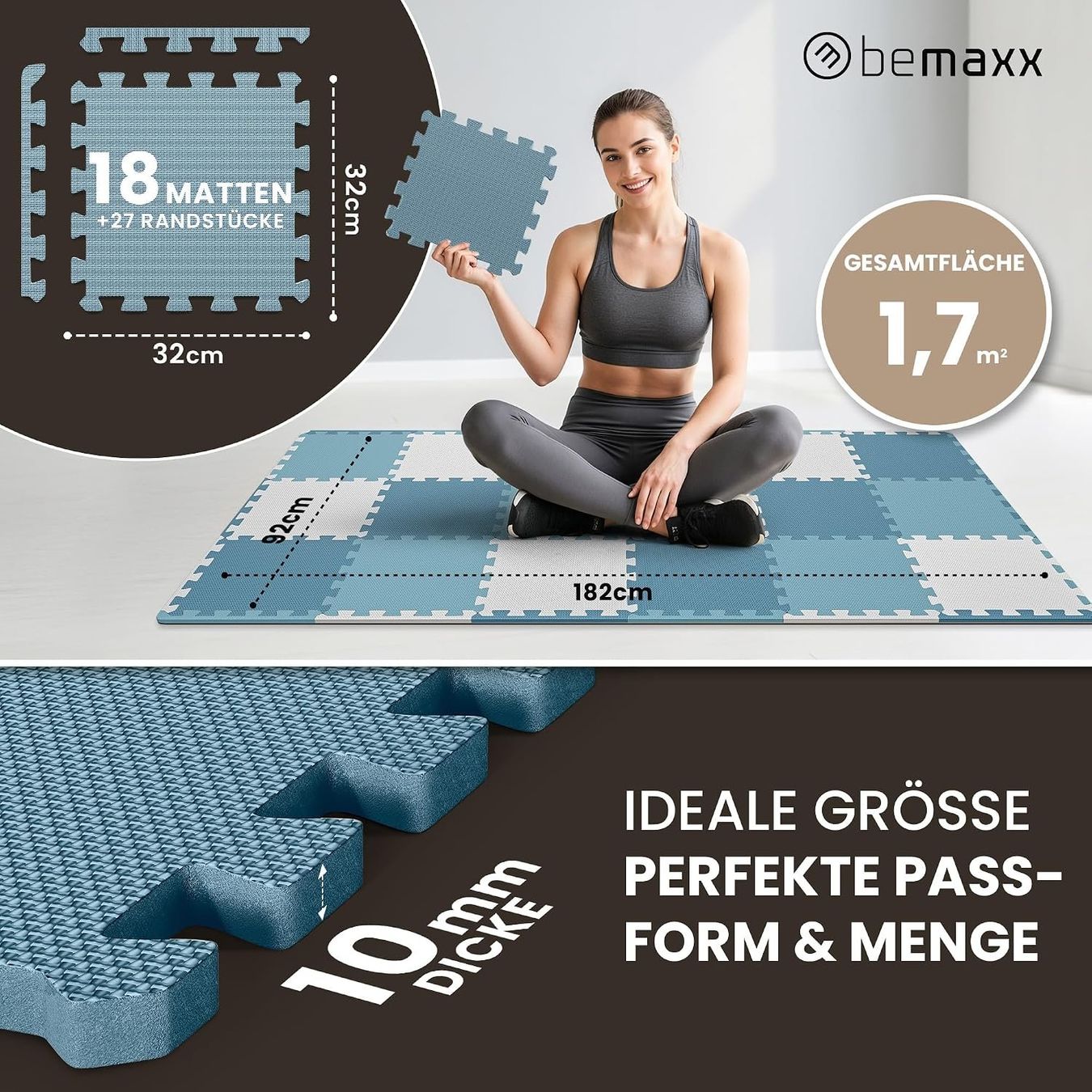 Tappeto da gioco: Bodenschutzmatte 18 Puzzlematten Schaumstoff Blau – Nuovo e nell'imballaggio originale da Schaffhausen venduto da lou_w76n 2