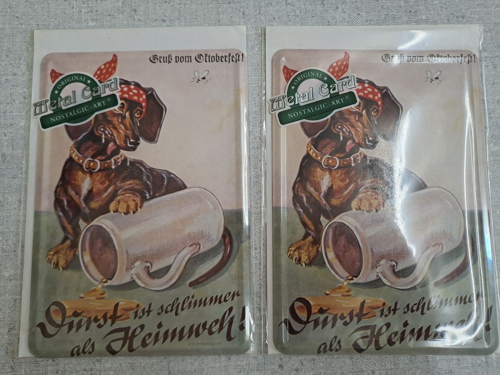 Cartoline: Zwei Blech Karten mit Couvert – Nuovo (secondo la descrizione) da Uznach venduto da Walaylatiere