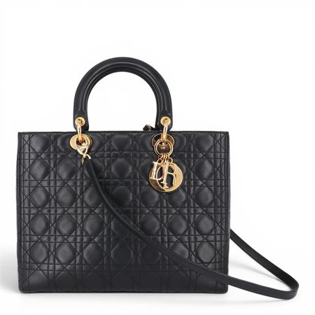 Dior Lady Dior Large schwarz GHW