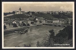 AK Schaffhausen, Ortsansicht mit Munot