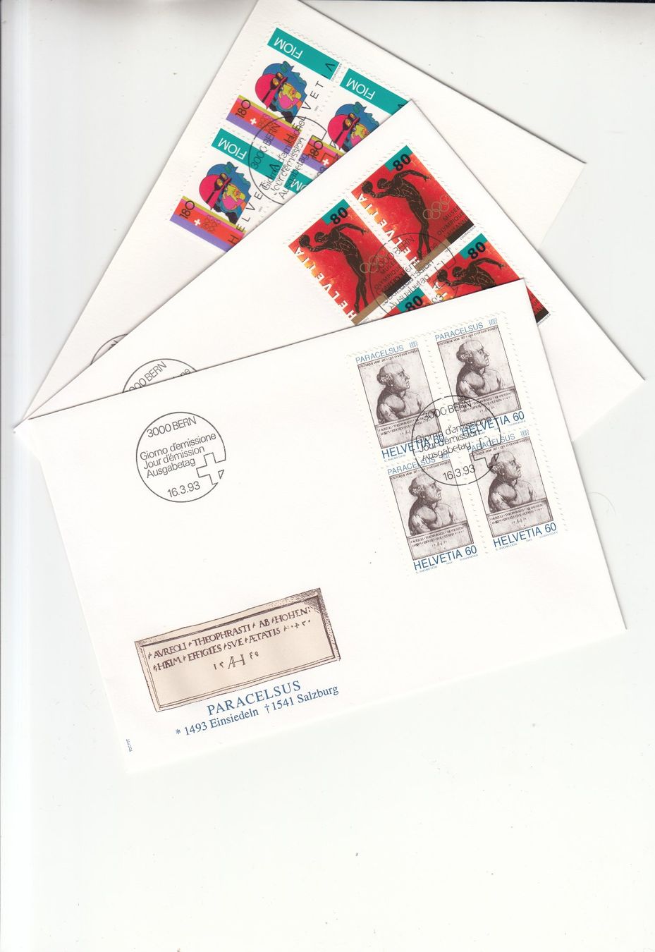 Tutti i francobolli: SBK 839 - 841 im 4er-Block FDC – Usato da Bürglen TG venduto da StampGraf