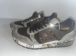 Original Premiata Sneakers Gr. 38  anthrazit/Glitzer