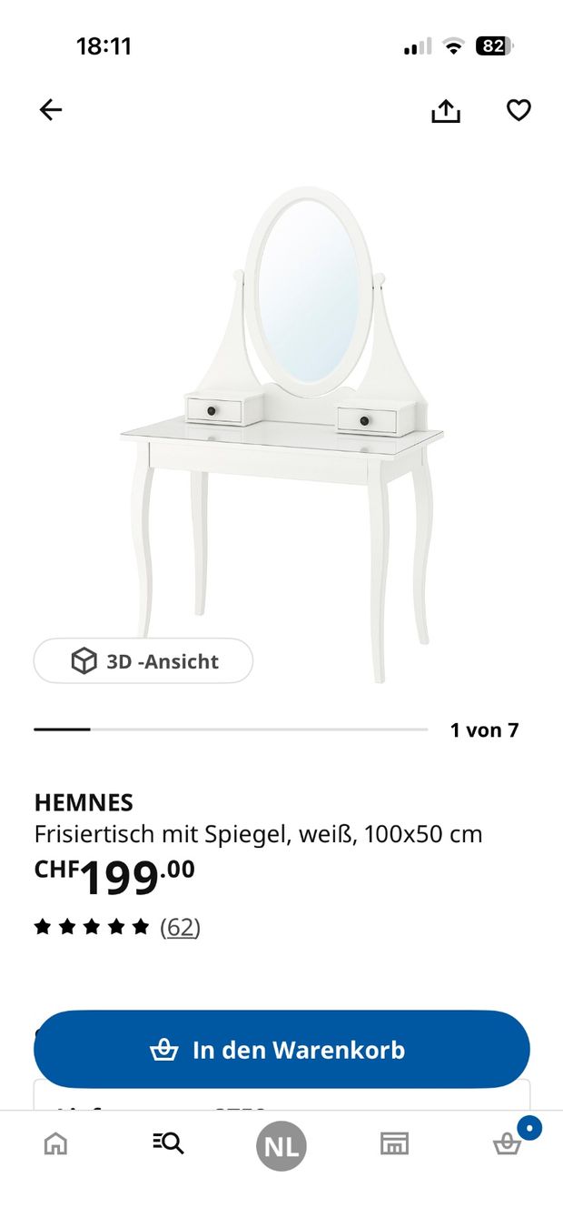 Ikea Coiffeuses: IKEA Schminktisch weiss Hemnes – D'occasion à Wimmis par Aluethi 5