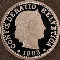 20 Rappen 1983 pp / aus Münzsatz / in einer Münzkapsel