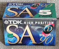 TDK"SA-90" Quintet de cassettes audio type II