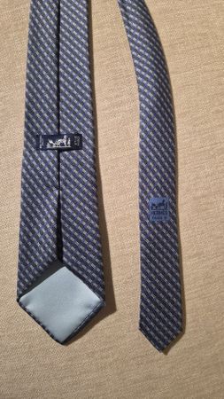 Seidenkrawatte Hermès blau 