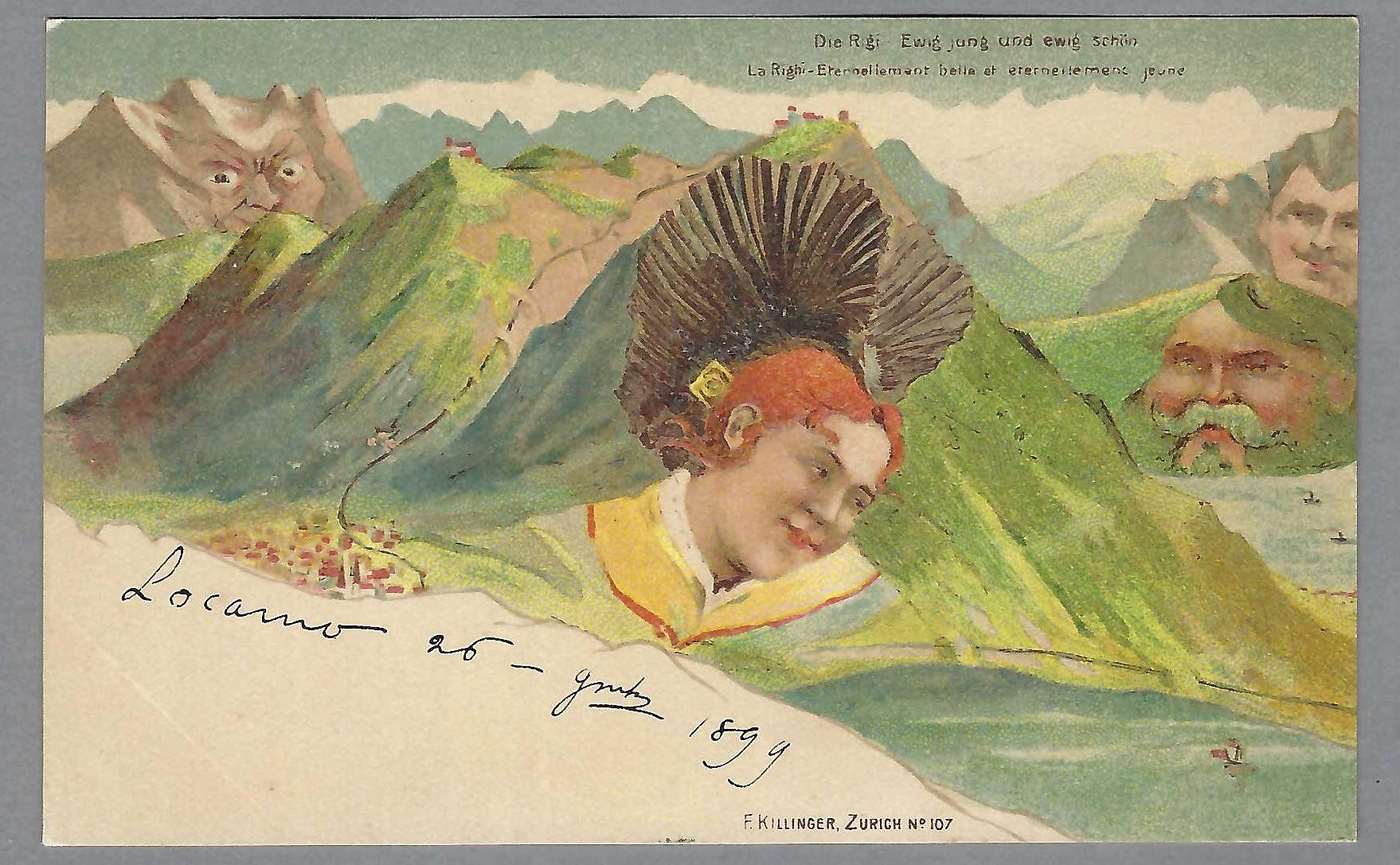 Cartoline postali: 1899, RIGI, KILLINGER, Ia ERH. – Usato da Pura venduto da ulisse1957