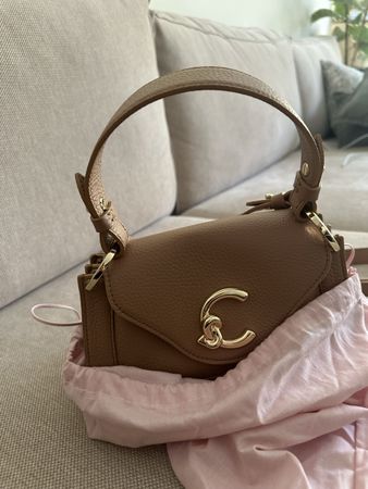 Handtasche Coccinelle Leder beige neu mit Staubbeutel