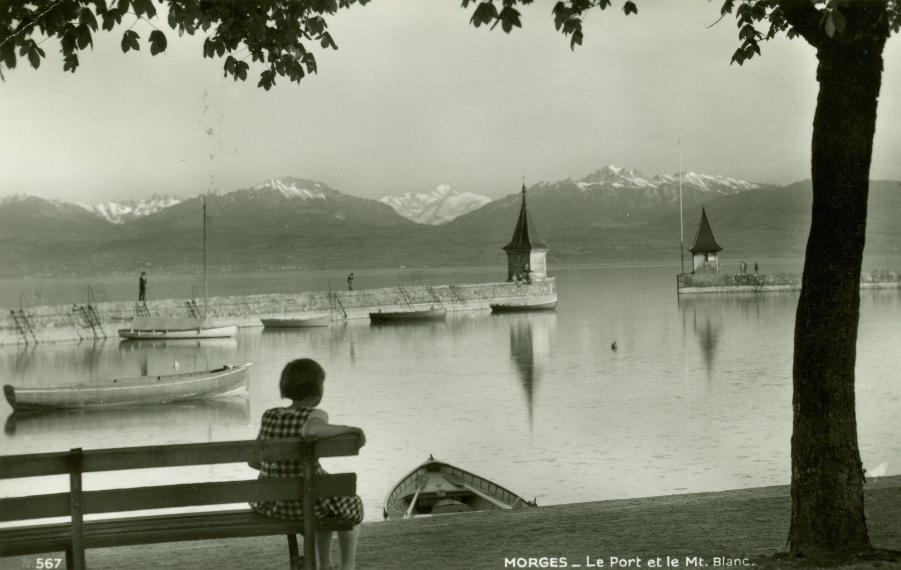 Cartoline postali: Morges - Le Port et le Mont-Blanc – Usato da Chavornay venduto da SupraSenna