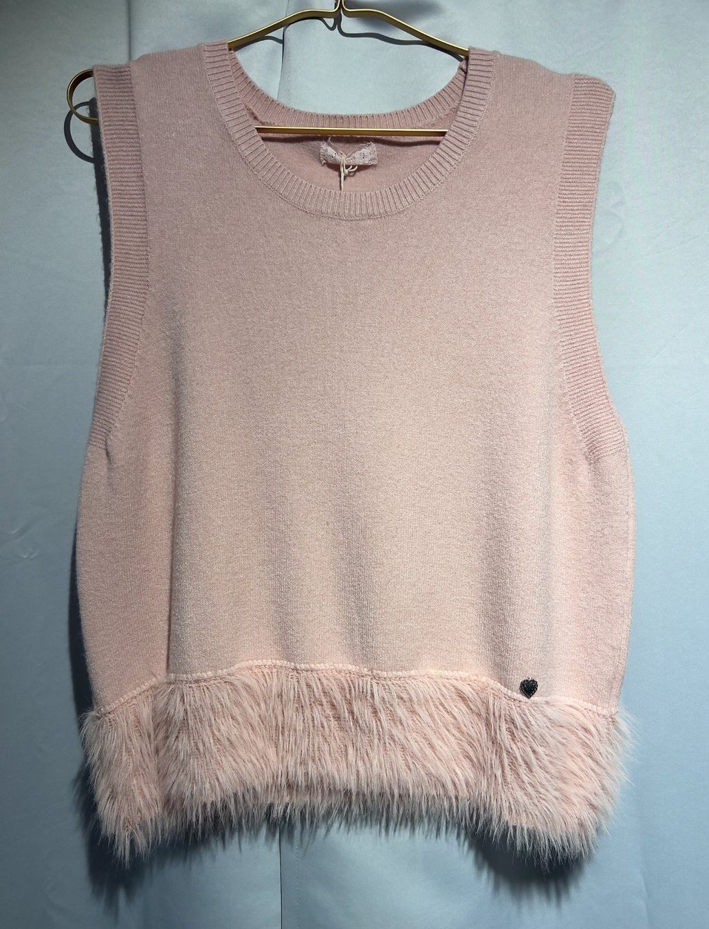 Pullover & Sweatshirts: Pullunder mit Fransenanbschluss in rosa – Neu und originalverpackt aus Zürich von Naebeli 2