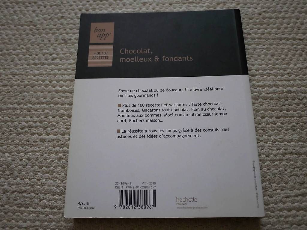 Libri: Chocolat, moelleux et fondants – Usato da Genève venduto da Maxou84 1
