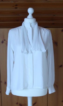 Bluse mit Halsschleife MARIO ROSELLA weiss Gr. 42