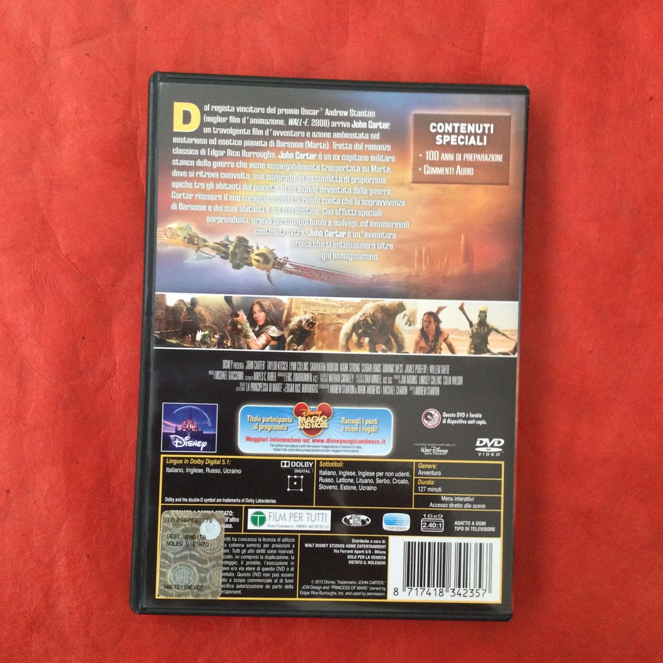 Tutti i DVDs: DVD John Carter. Walt Disney – Usato da S. Pietro venduto da bro_jjl9 1