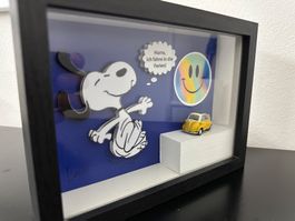 KeC: Snoopy & BMW Isetta, 3D Bild, signiert, UNIKAT