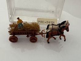 Preiser 9476 Pferde mit Anhänger