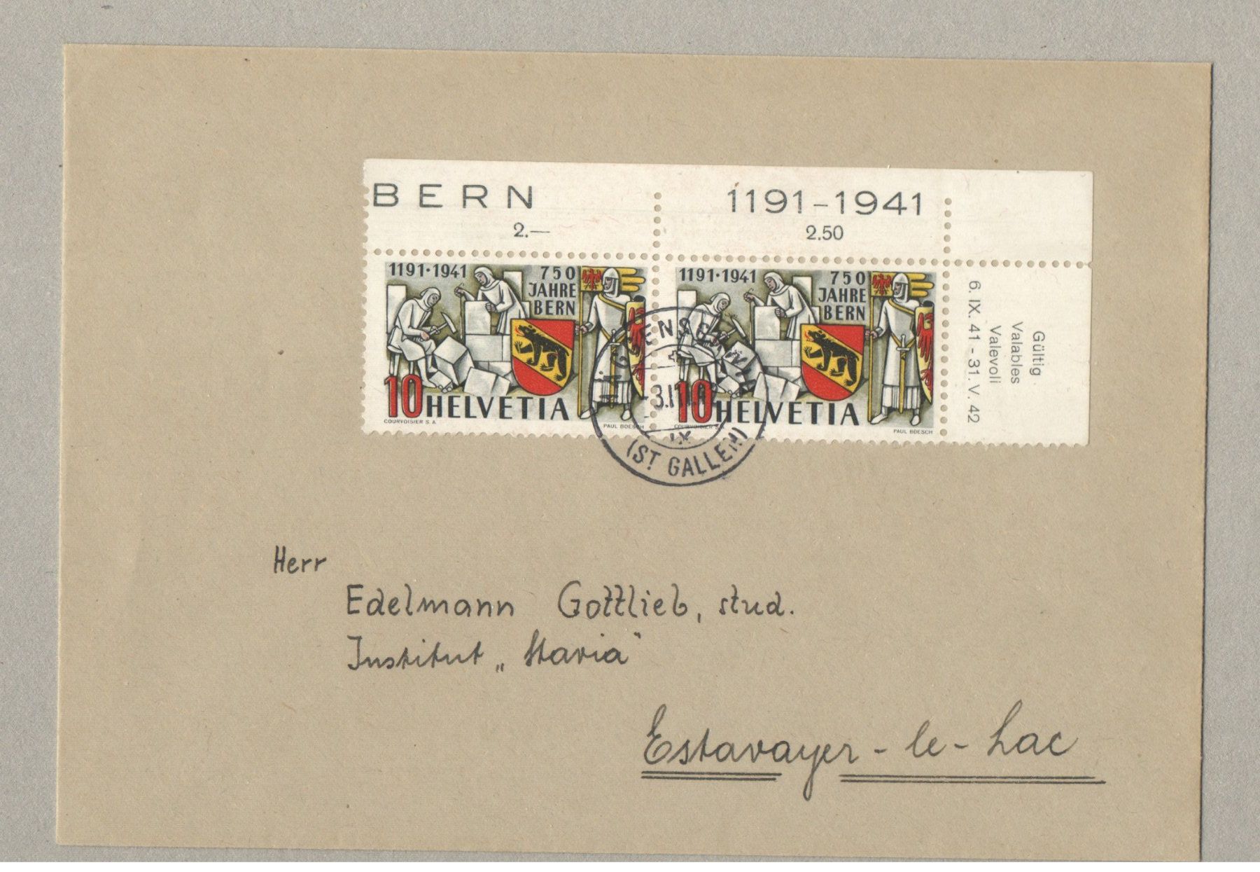 Alle Briefmarken: Abarten – Gebraucht aus Echichens von mullerch